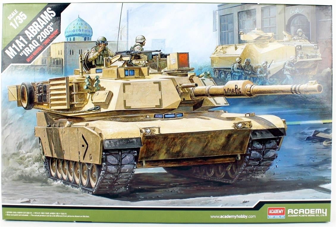 Academy 13202 1/35 Ölçek, M1A1 Abrams Iraq 2003 Tank, Plastik Model Kiti