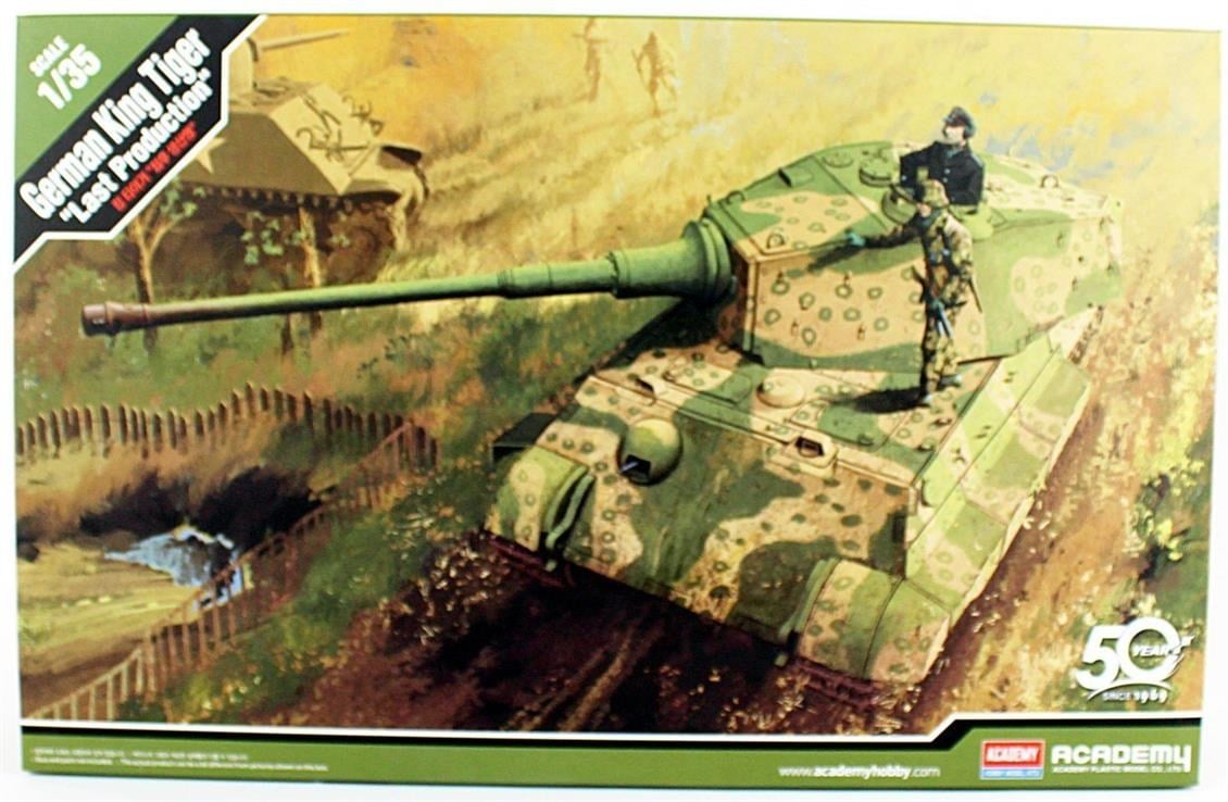 Academy 13229 1/35 Ölçek, German King Tiger (Last Production) Tank, Plastik Model Kiti