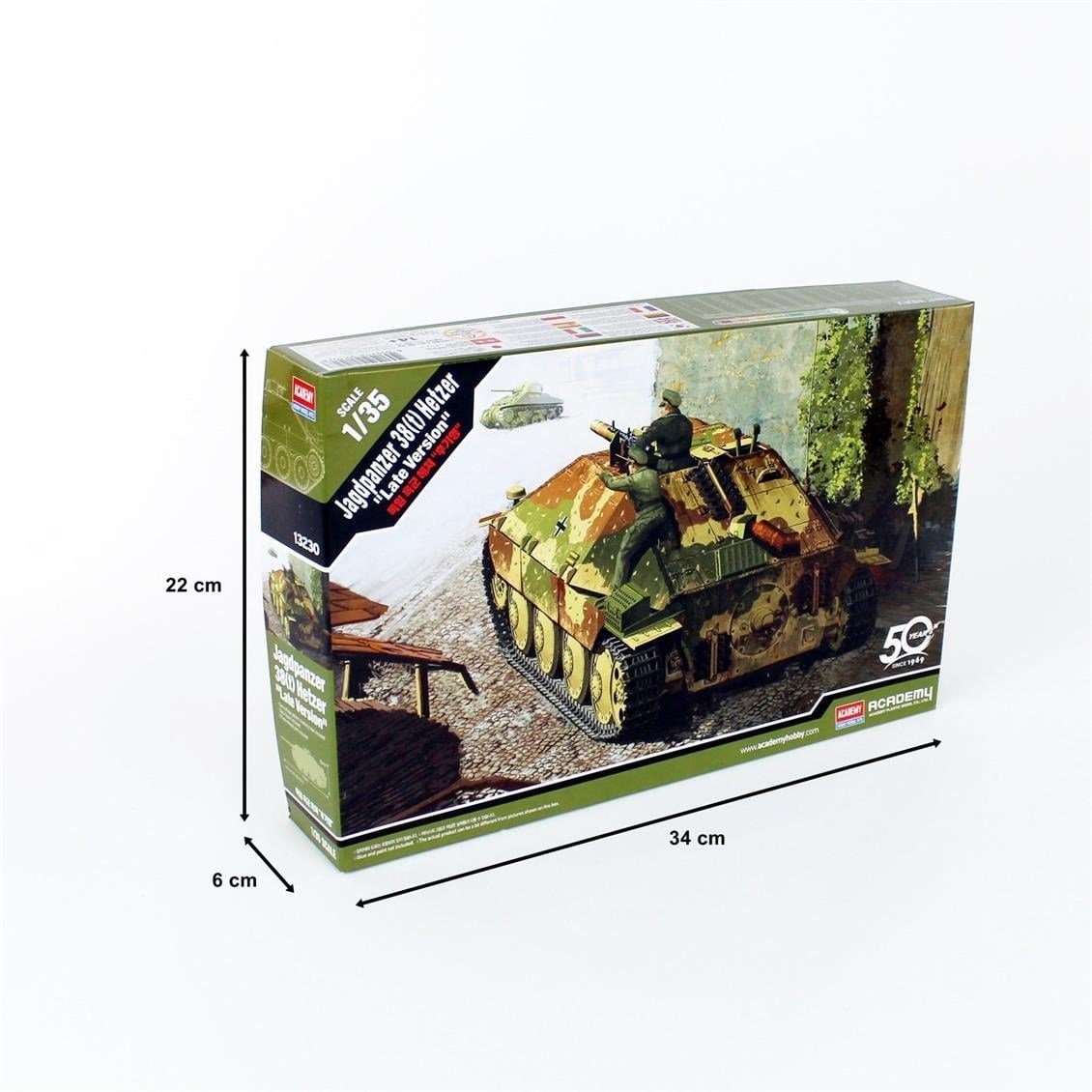 Academy 13230 1/35 Ölçek, HETZER Alman Tank Avcısı Jagdpanzer 38(t) Geç Dönem Tankı , Plastik Model Kiti