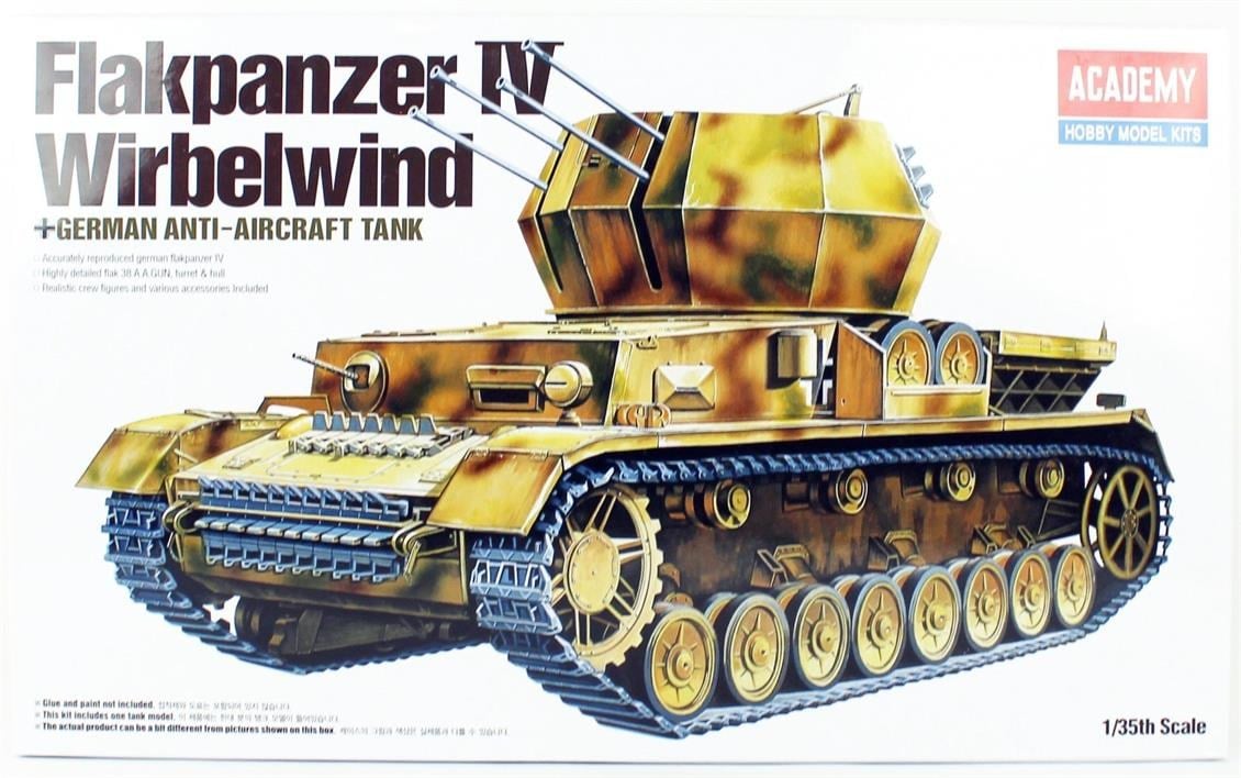 Academy 13236 1/35 Ölçek, Flakpanzer IV Wirbelwind Tank, Plastik Model Kiti