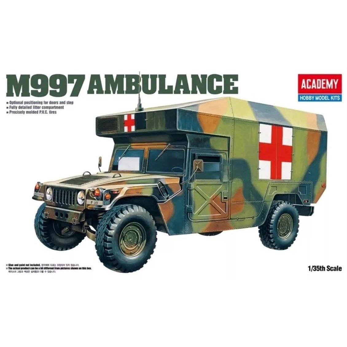 Academy 13243 1/35 M997 Maksi Askeri Ambulans, Plastik Model Kiti