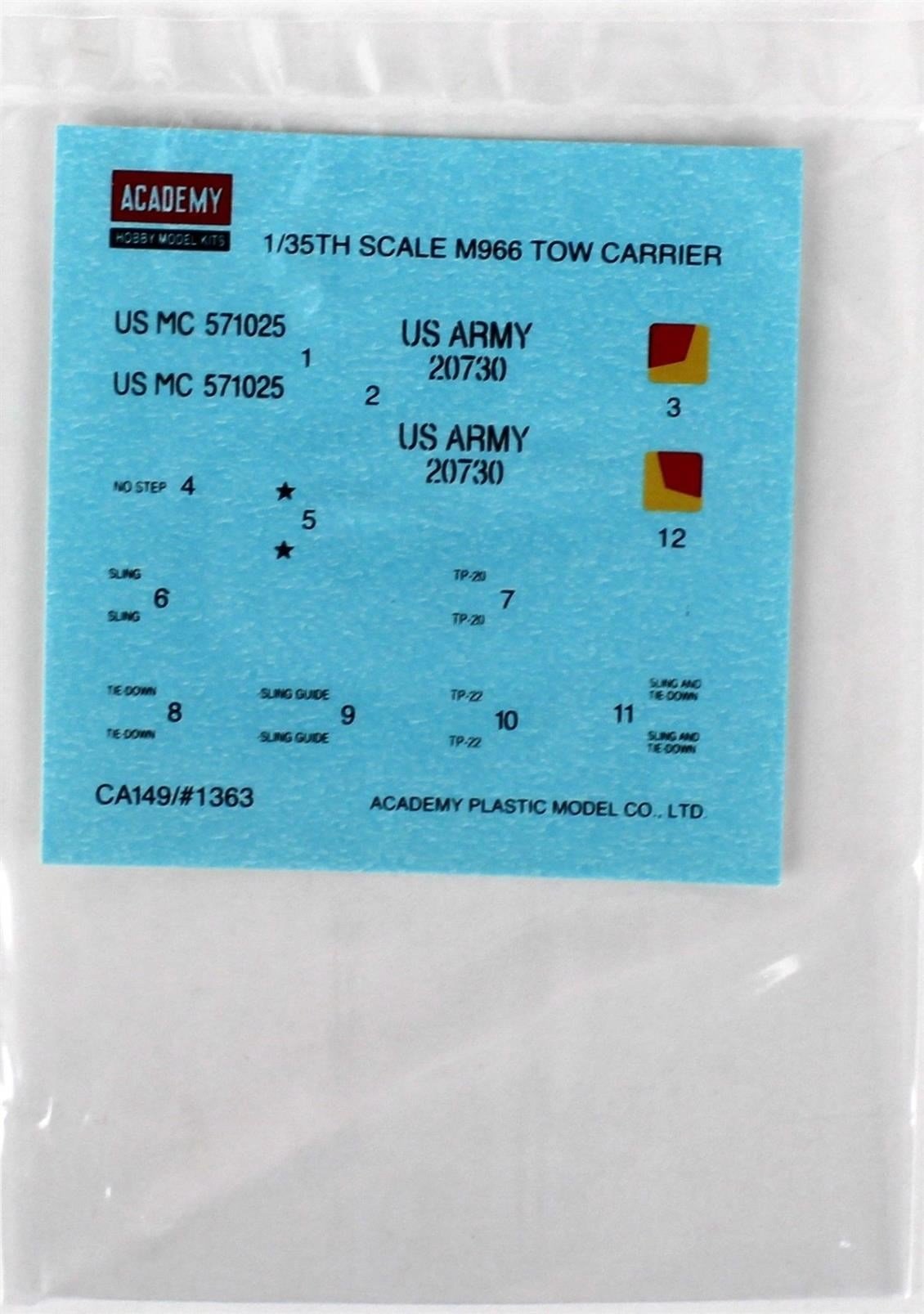 Academy 13250 1/35 Ölçek, M-966 Amerikan Personel Taşıyıcı, Plastik Model Kiti