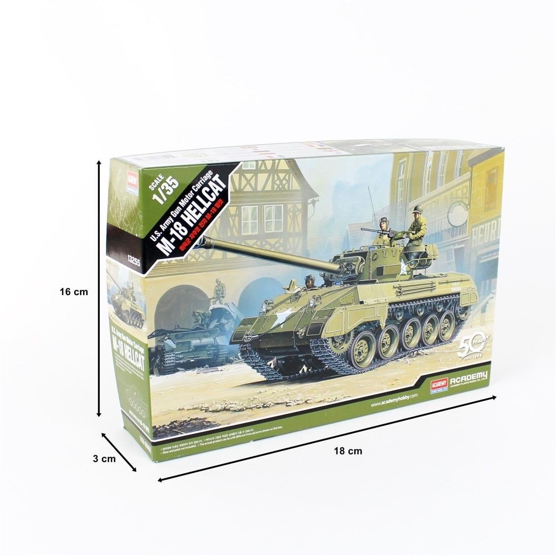 Academy 13255 1/35 Ölçek, US ARMY M-18 Hellcat Tankı, Plastik Model Kiti