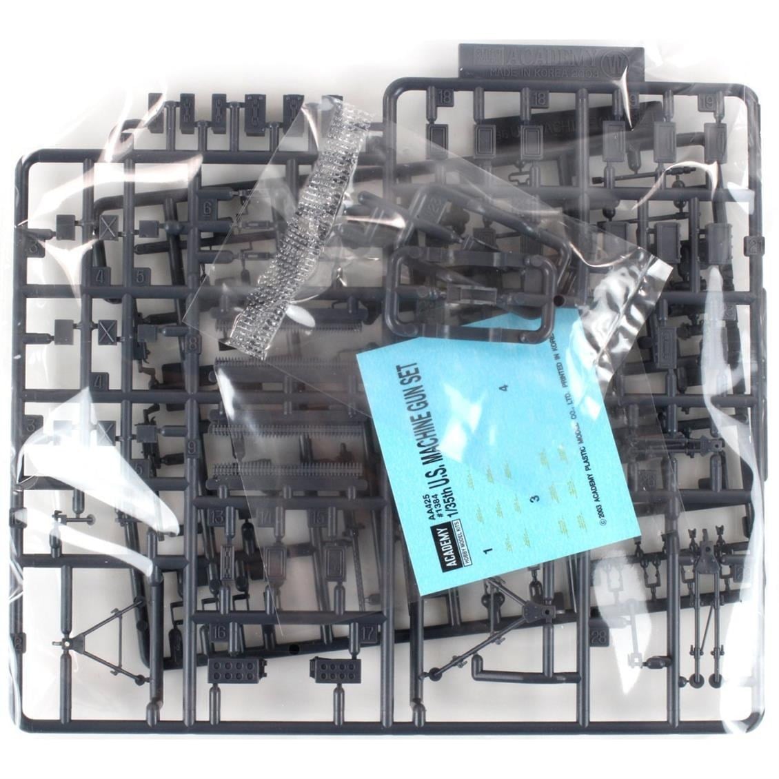 Academy 13262 1/35 Ölçek, US Machine Gun Silah Seti, Plastik Model Kiti