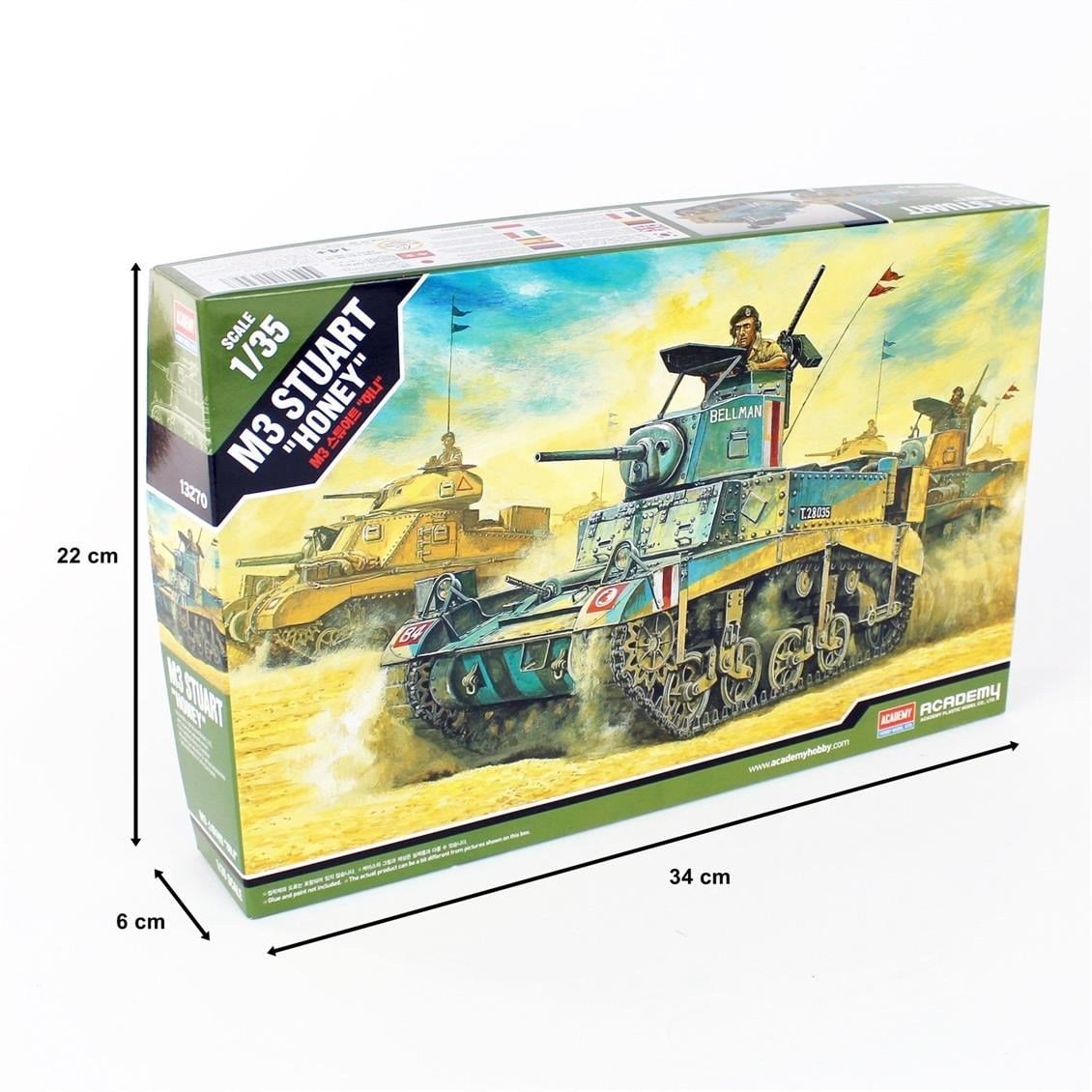 Academy 13270 1/35 Ölçek, British M3 Stuart Honey Tankı, Plastik Model Kiti