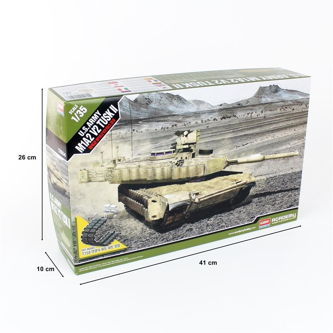 Academy 13504 1/35 Ölçek, M1A2 Abrams SEP v.2 TUSK II Tankı, Plastik Model Kiti