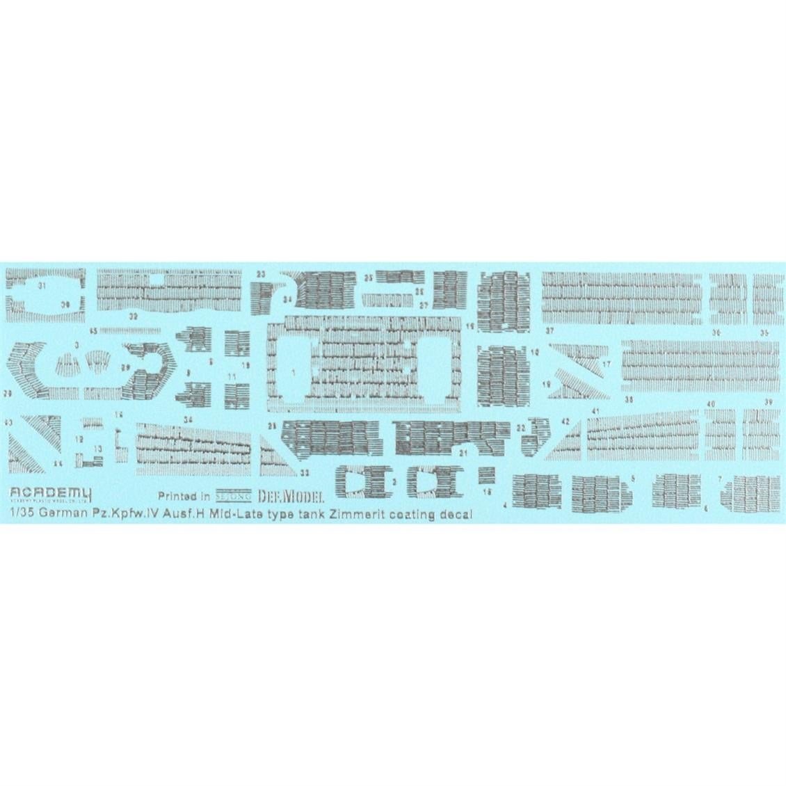 Academy 13516 1/35 Ölçek, Alman Pz.Kpfw. IV Ausf.H (Versiyon Orta) Tankı, Plastik Model Kiti