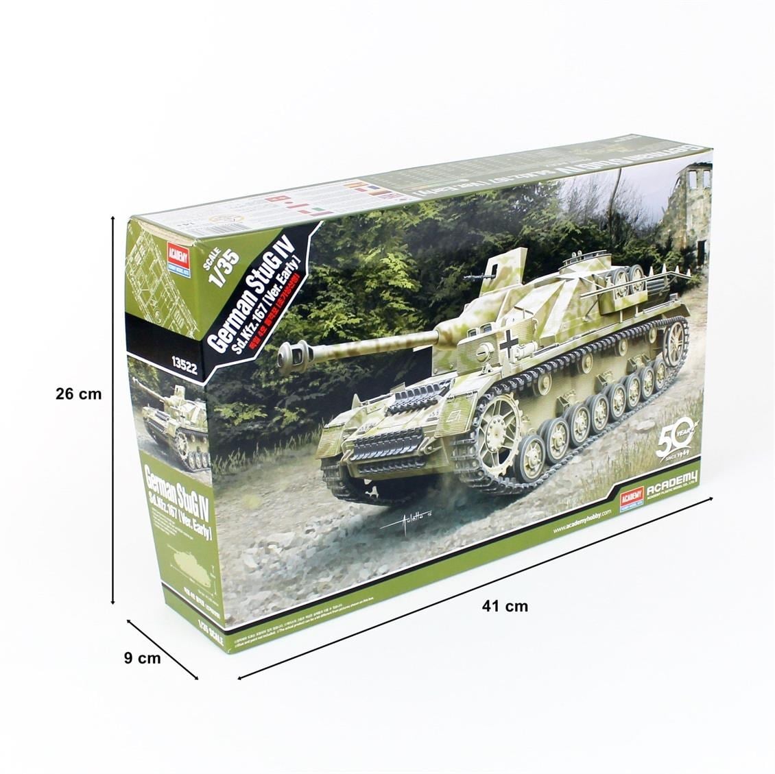 Academy 13522 1/35 Ölçek, Stug. IV Sd.Kfz. 167 Erken Dönem Tankı, Plastik Model Kiti