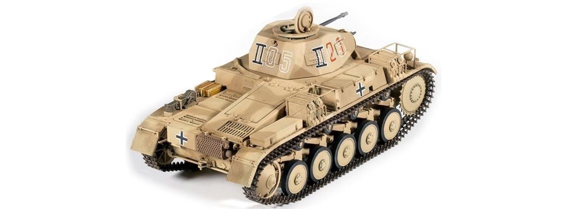 Academy 13535 1/35 Ölçek, German Panzer II Ausf.F (North Africa) Tankı, Plastik Model Kiti