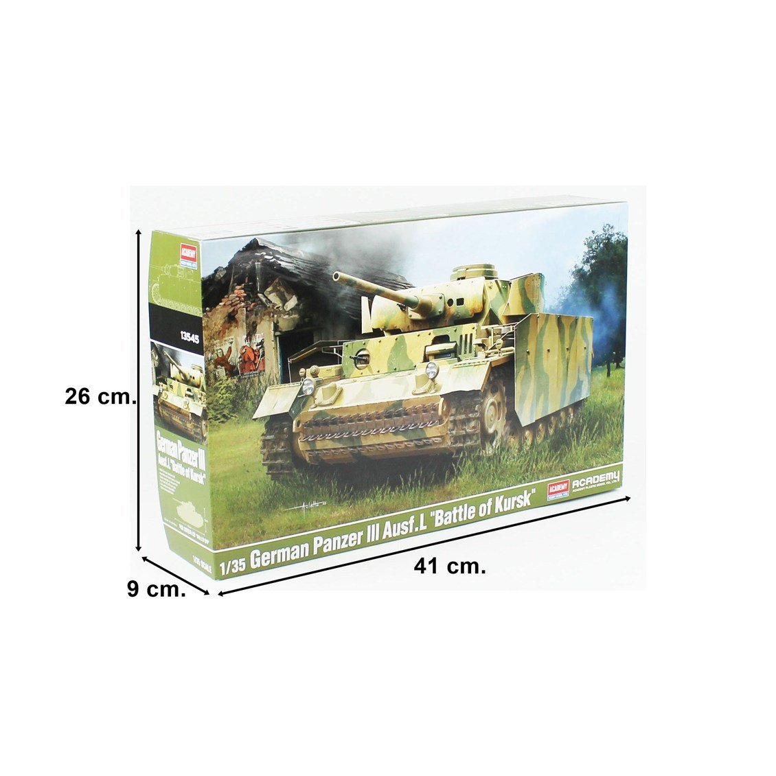 Academy 13545 1/35 German Panzer III Ausf.L (Battle of Kursk) Tankı, Plastik Model Kiti
