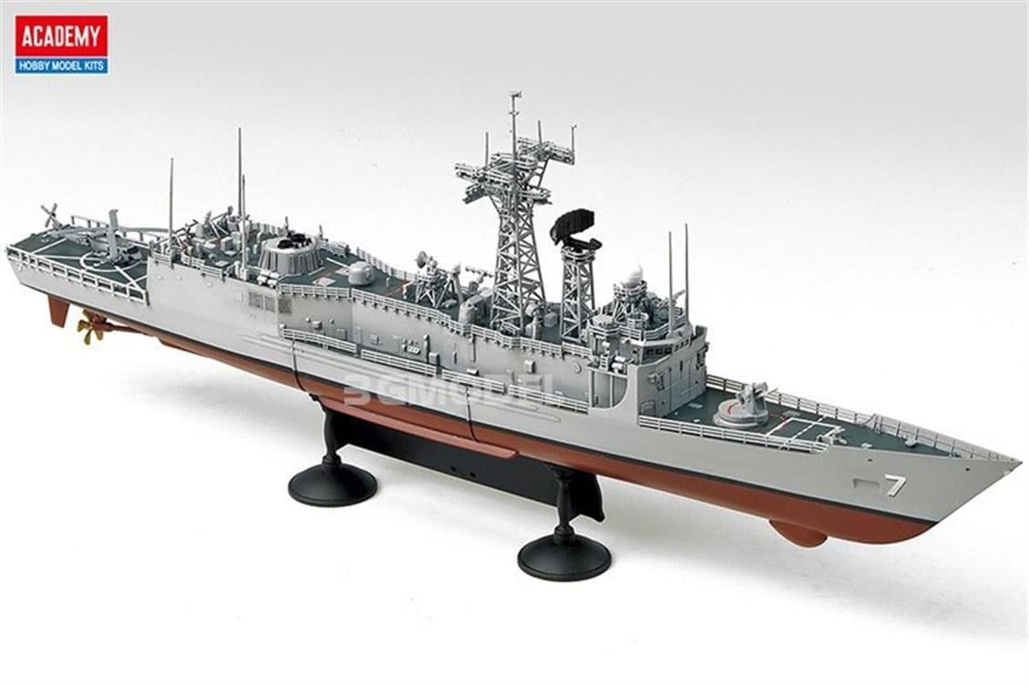 Academy 14102 1/350 Ölçek, USS Oliver Hazard Perry (FFG-7) Savaş Gemisi, Plastik Model Kiti