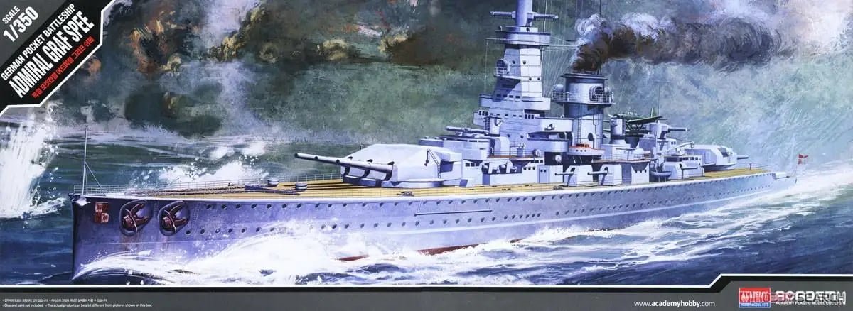 Academy 14103 1/350 Ölçek, Admiral Graf Spee Savaş Gemisi, Plastik Model Kiti