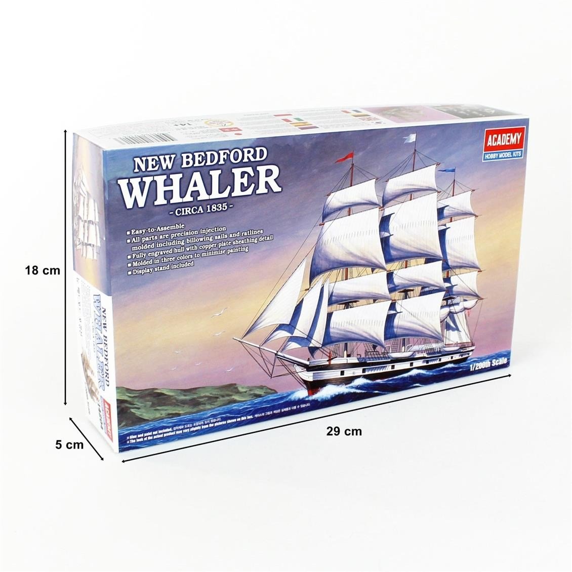 Academy 14204 1/200 Ölçek, New Bedford Whaler Yelkenli Gemisi, Plastik Model Kiti