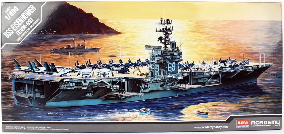 Academy 14212 1/800 Ölçek, CVN 69D Eisenhover Savaş Gemisi, Plastik Model Kiti