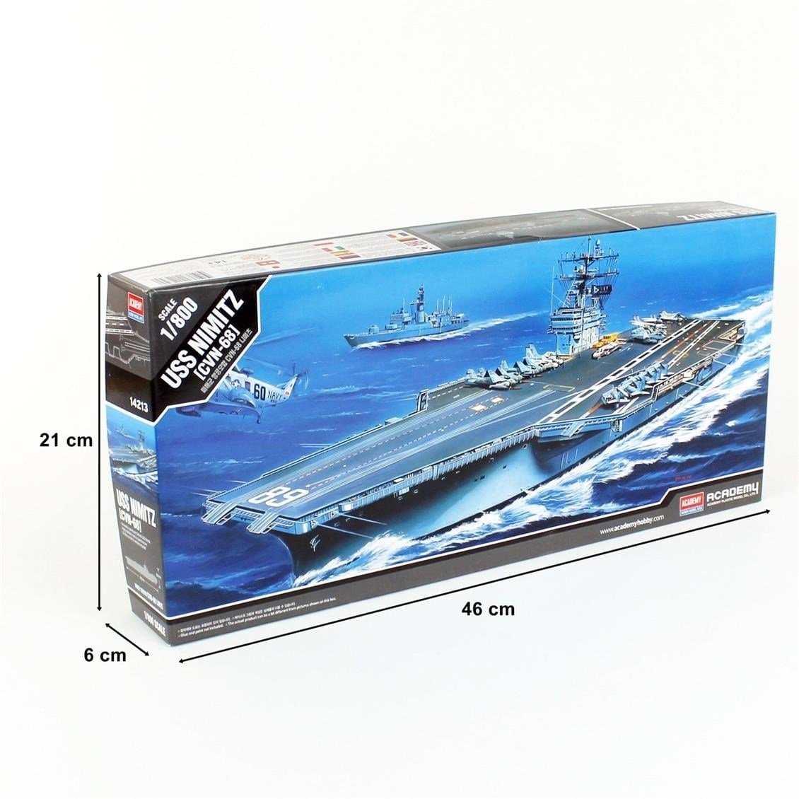 Academy 14213 1/800 Ölçek, ABD Donanması CVN-68 Nimitz Uçak Gemisi, Plastik Model Kiti