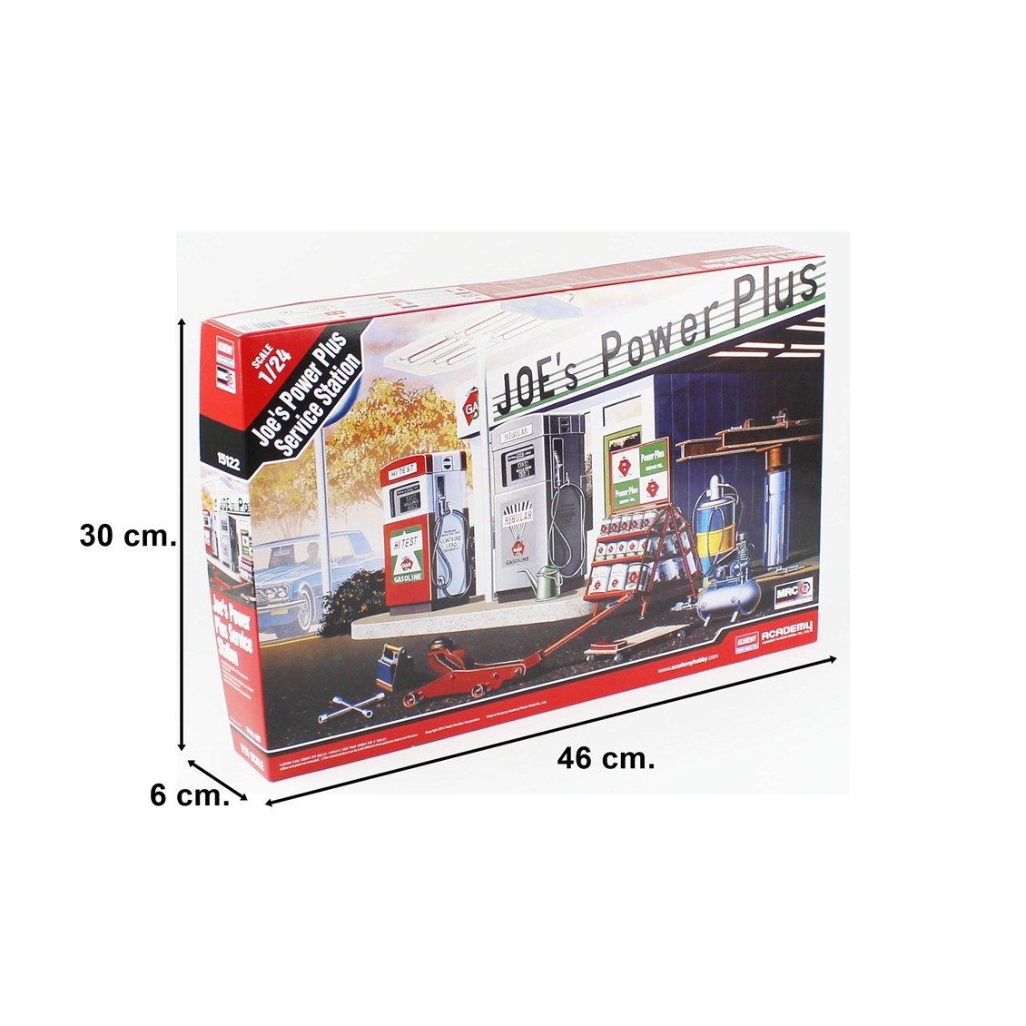 Academy 15122 1/24 Joe's Power Plus Benzin İstasyonu LE:, Plastik Model Kiti