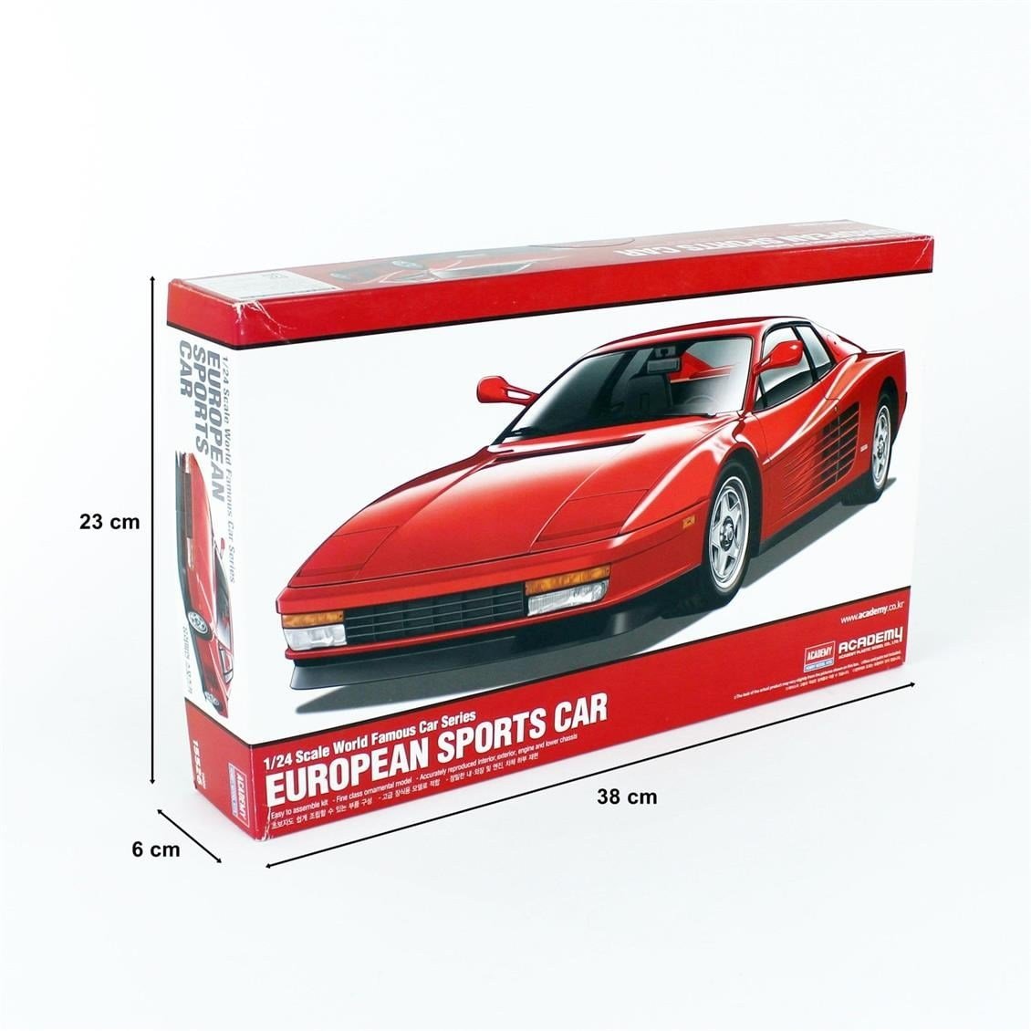 Academy 15526 1/24 Ölçek, Ferrari Testarossa Binek Aracı, Plastik Model Kiti