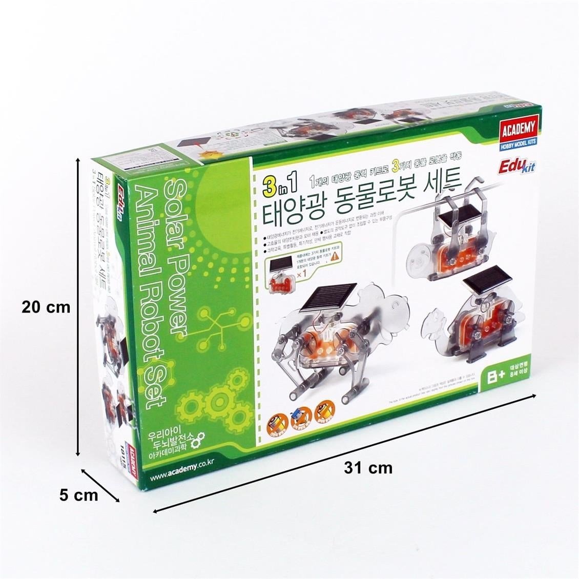 Academy 18115 Güneş enerjisi ile çalışan hayvanlar robot kiti, Plastik Model Kiti