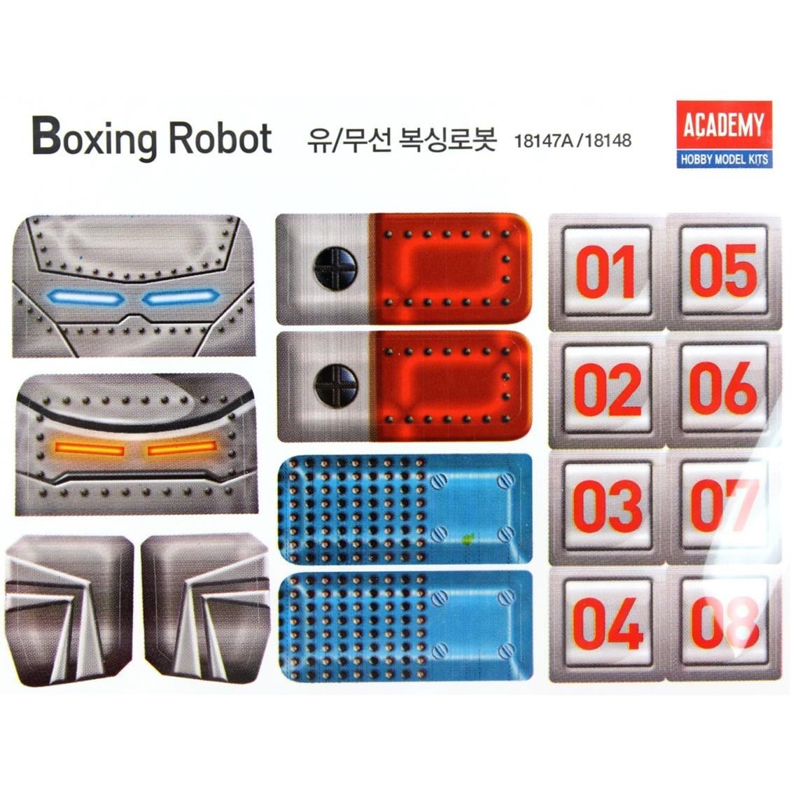 Academy 18148 Kablosuz Uzaktan Kumandalı Boks Robotu, Plastik Model Kiti