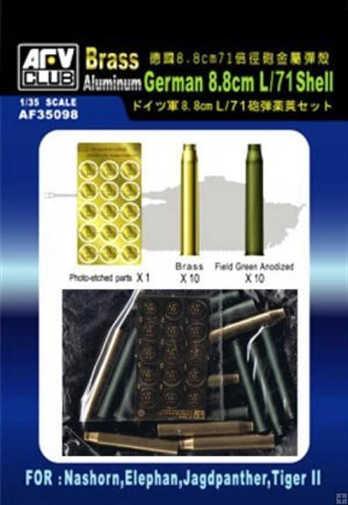 AFV Club AF35098 1/35 Ölçek, 8.8mm L/71 Kovan Seti, Plastik Model kiti