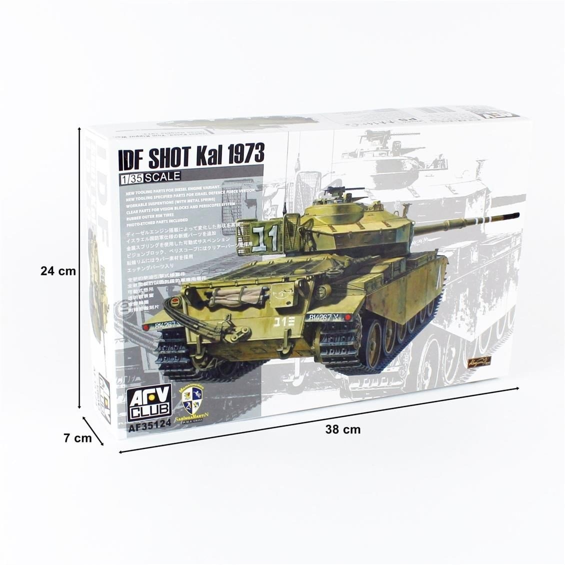 AFV Club AF35124 1/35 Ölçek, IDF SHOT Kal 1973 Tankı, Plastik Model kiti