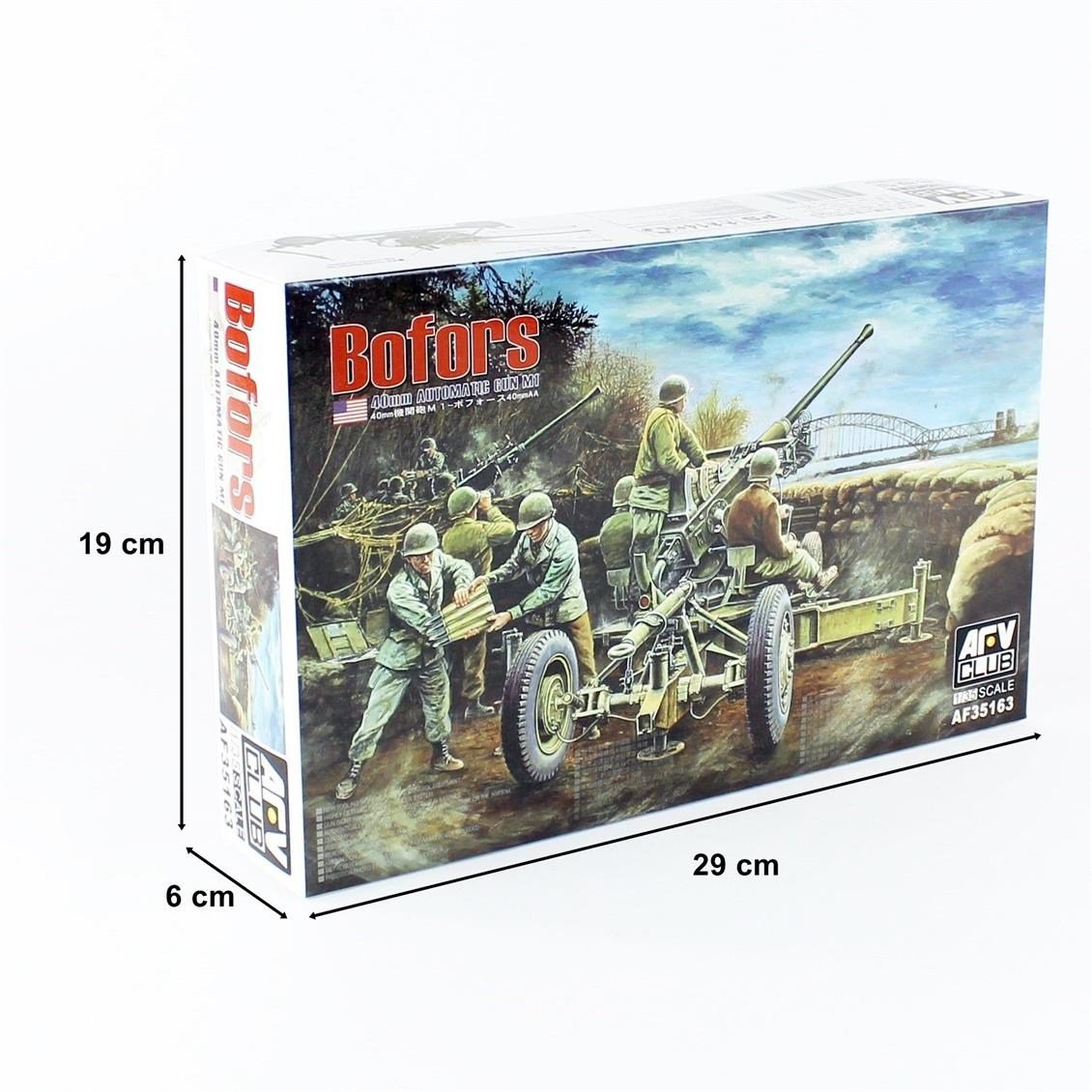 AFV Club AF35163 1/35 Ölçek, BOFORS 40mm Automatic M1 Topu, Plastik Model kiti
