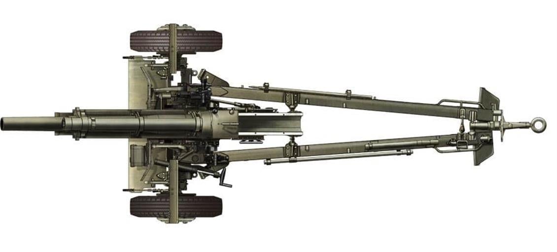 AFV Club AF35182 1/35 Ölçek, 105mm HOWITZER M2A1 Arabalı M2A2 (WW II Version) Topu, Plastik Model kiti