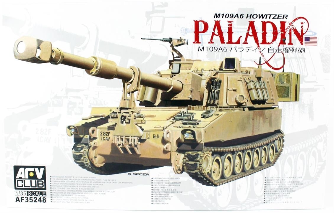 AFV Club AF35248 1/35 Ölçek, M109A6 HOWITZER Paladin Obüsü, Plastik Model kiti