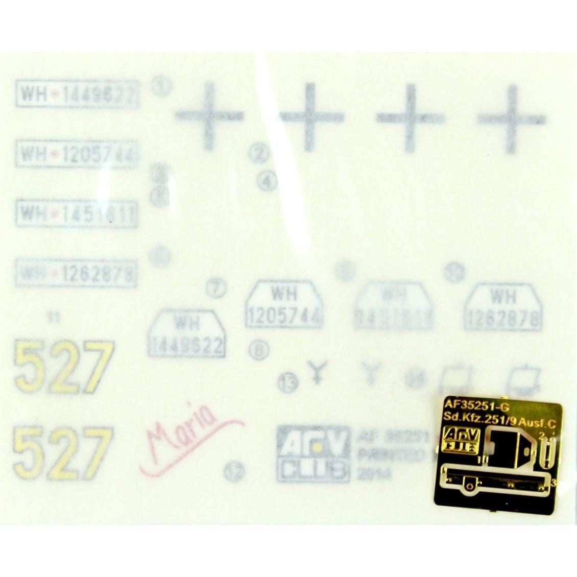 AFV Club AF35251 1/35 Ölçek, Sd.Kfz. 251/9 Ölçek, Ausf. C Early type half-track Askeri Araç, Plastik Model kiti