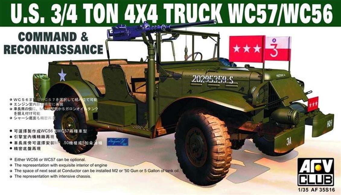 AFV Club AF35S16 1/35 Ölçek, WC57 Command Car Askeri Arazi Aracı, Plastik Model kiti