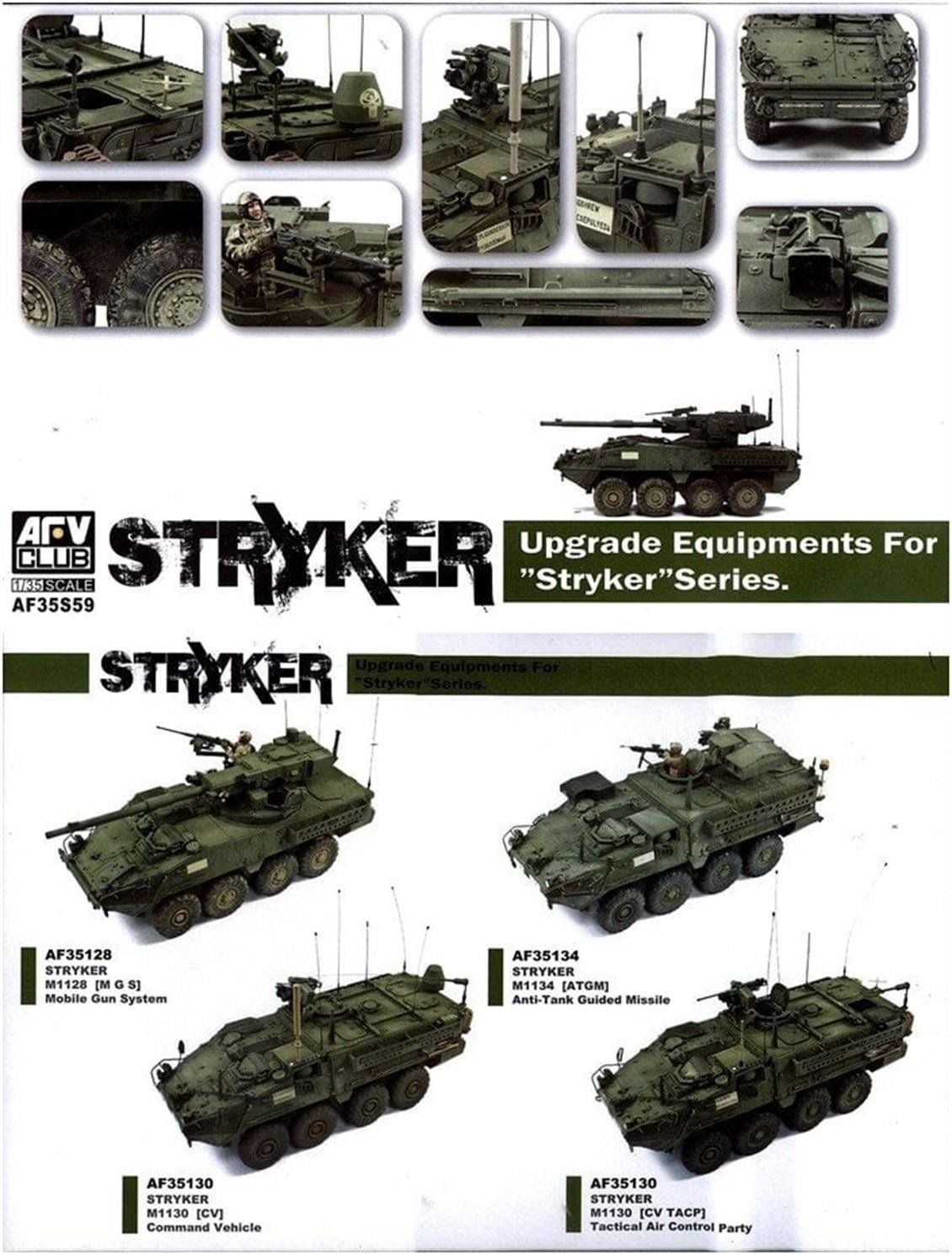 AFV Club AF35S59 1/35 Ölçek, Strayker Serisi İçin Upgrade Parçaları Maket Seti