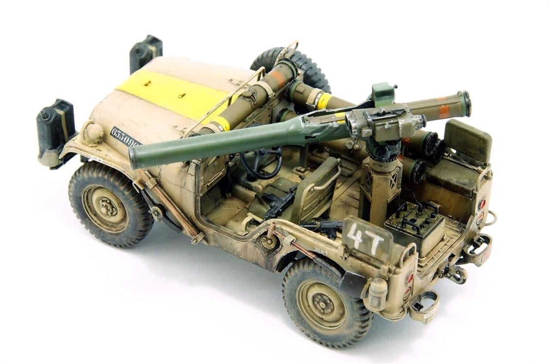 AFV Club AF35S97 1/35 Ölçek, IDF 1/4 TON 4x4 M38A1/CJ05 Tank Savarlı Jeep, Plastik Model kiti