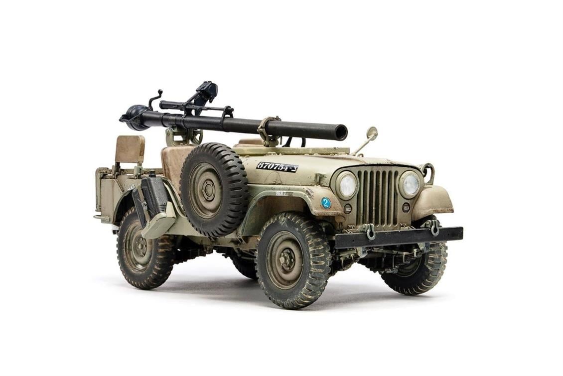 AFV Club AF35S99 1/35 Ölçek, IDF M38A1/CJ5 (2 models set) Tank Savarlı Jeep, Plastik Model kiti