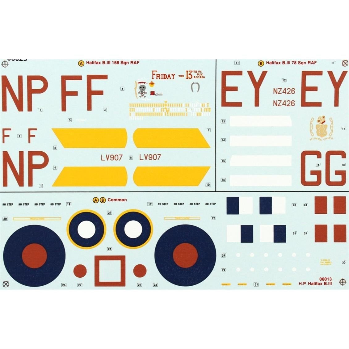 Airfix A06013 1/72 Ölçek, Hp Halifax B III