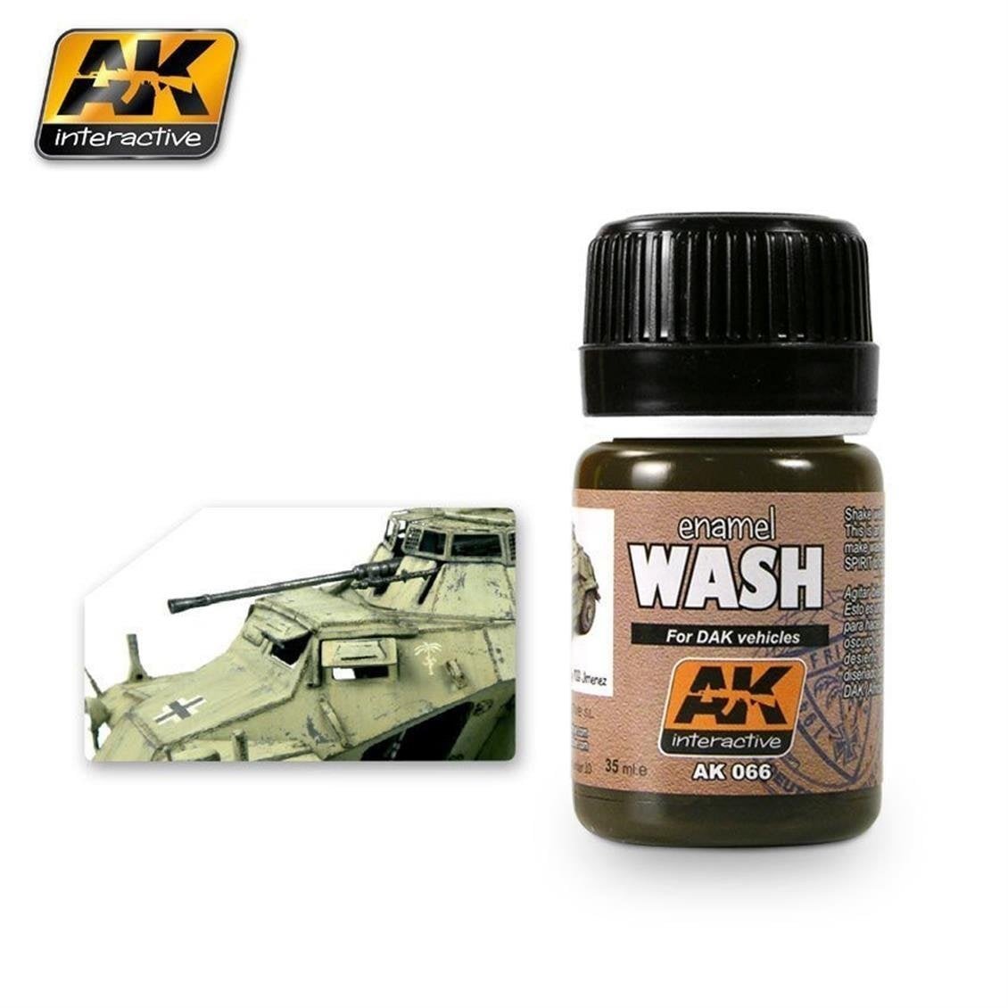 AK 066 35 ml. Afrika Korps Eskitme Efekti, Wash Serisi Enamel Model Boyası