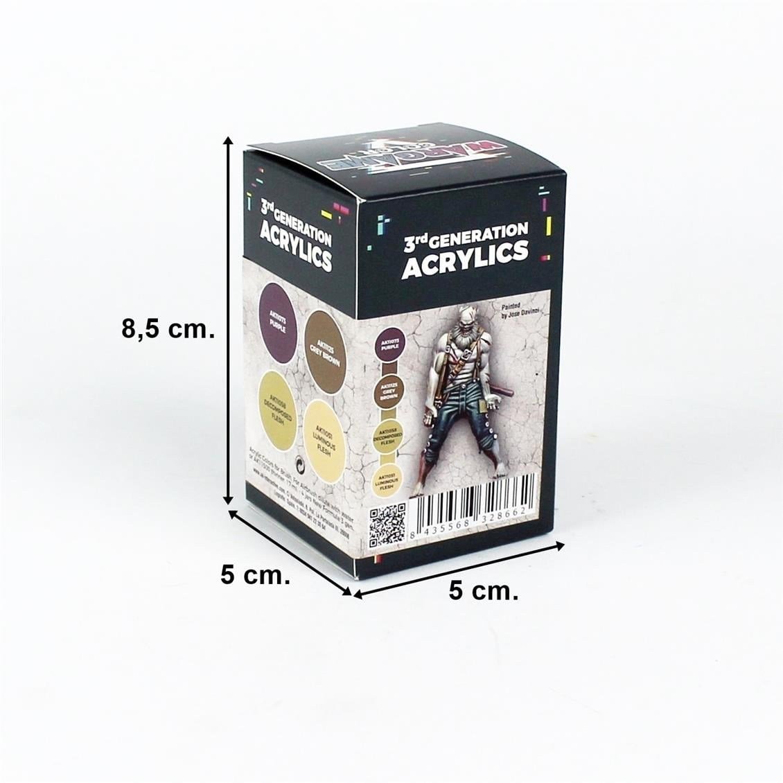AK 1076 4x17 ml. Zombie Skin Renkleri, Akrilik Model Boyası Seti
