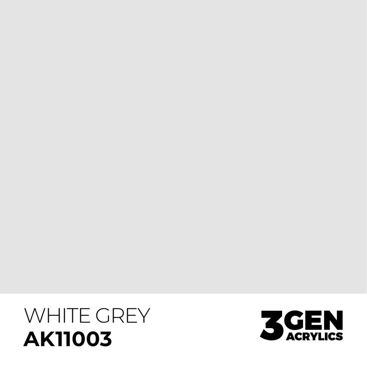 AK 11003 17 ml. White Grey, 3GEN Akrilik Model Boyası