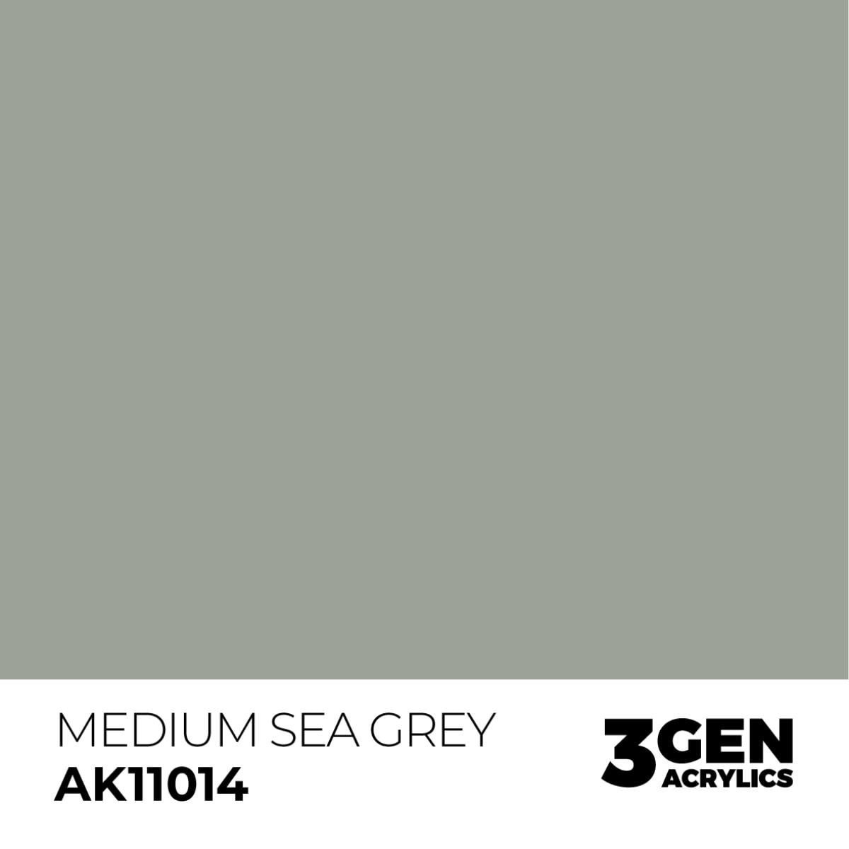AK 11014 17 ml. Medium Sea Grey, 3GEN Akrilik Model Boyası