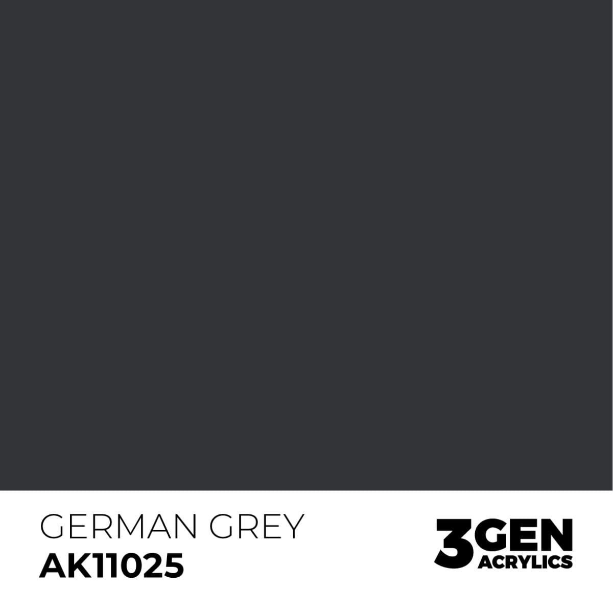 AK 11025 17 ml. German Grey, 3GEN Akrilik Model Boyası