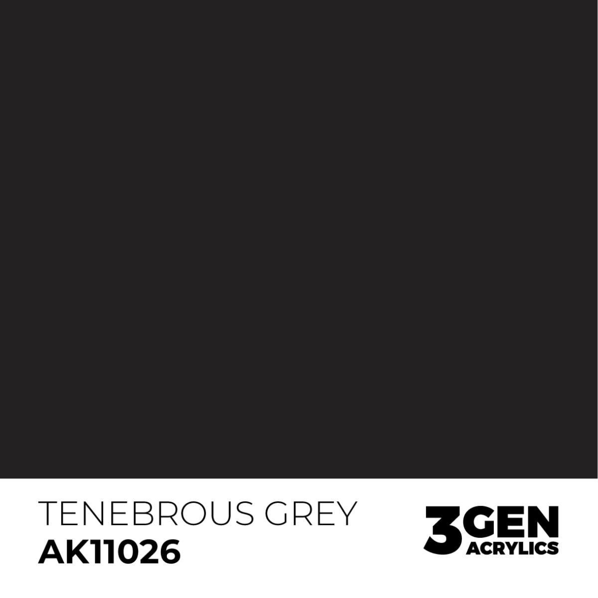 AK 11026 17 ml. Tenebrous Grey, 3GEN Akrilik Model Boyası