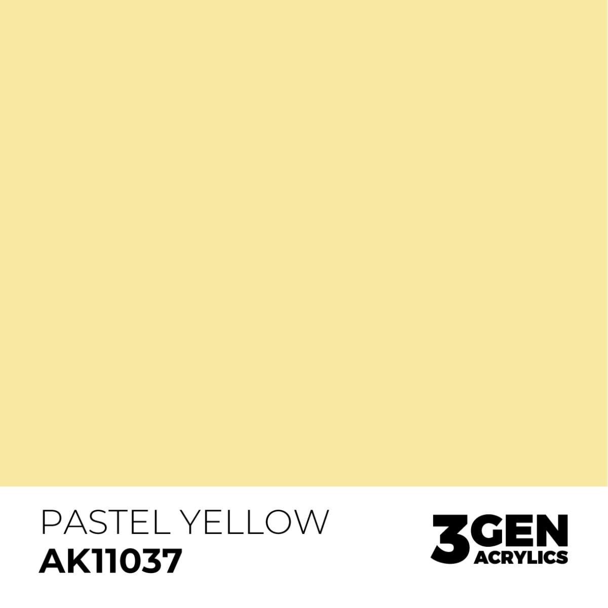 AK 11037 17 ml. Pastel Yellow, 3GEN Akrilik Model Boyası