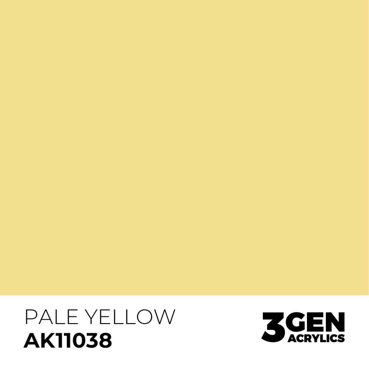 AK 11038 17 ml. Pale Yellow, 3GEN Akrilik Model Boyası