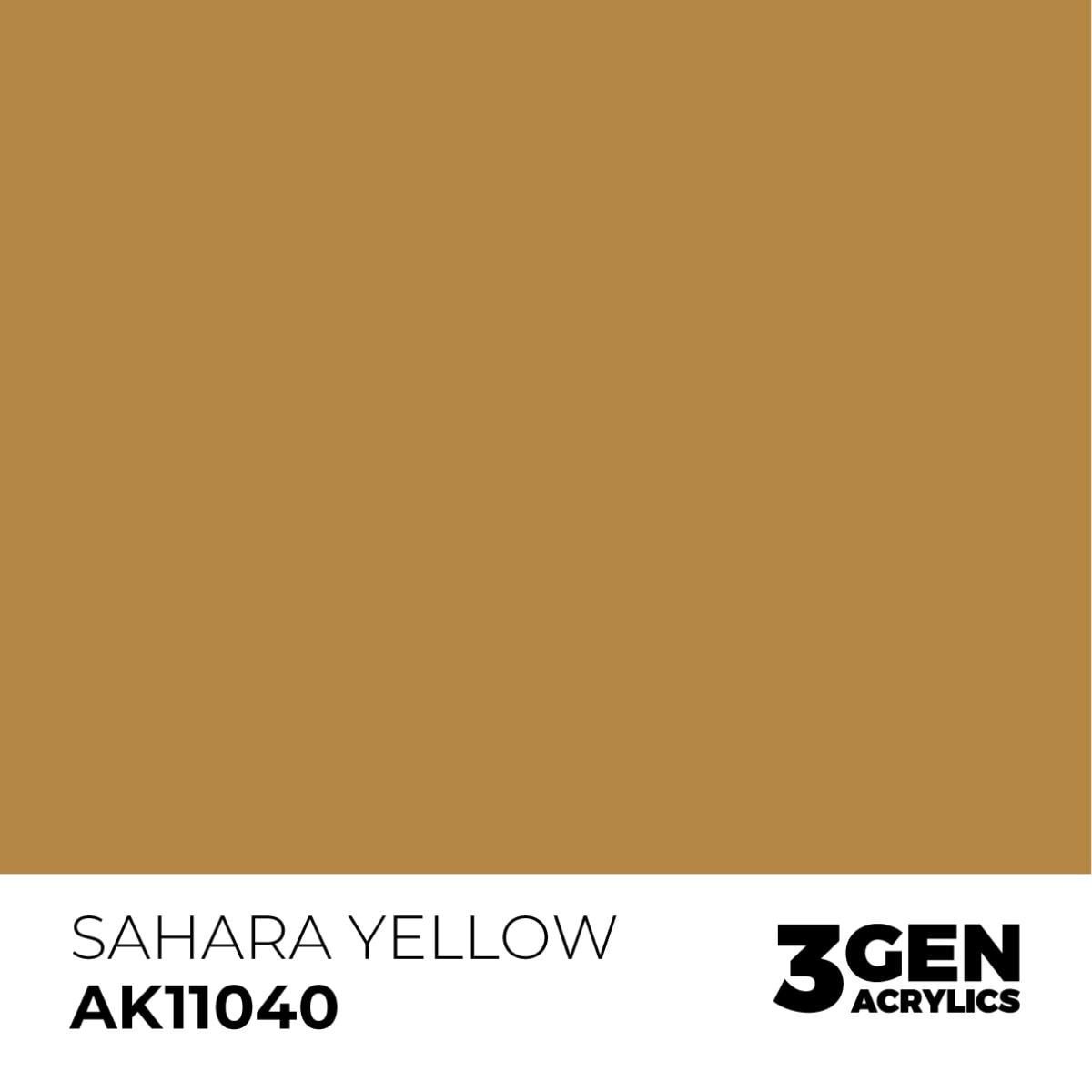 AK 11040 17 ml. Sahara Yellow, 3GEN Akrilik Model Boyası