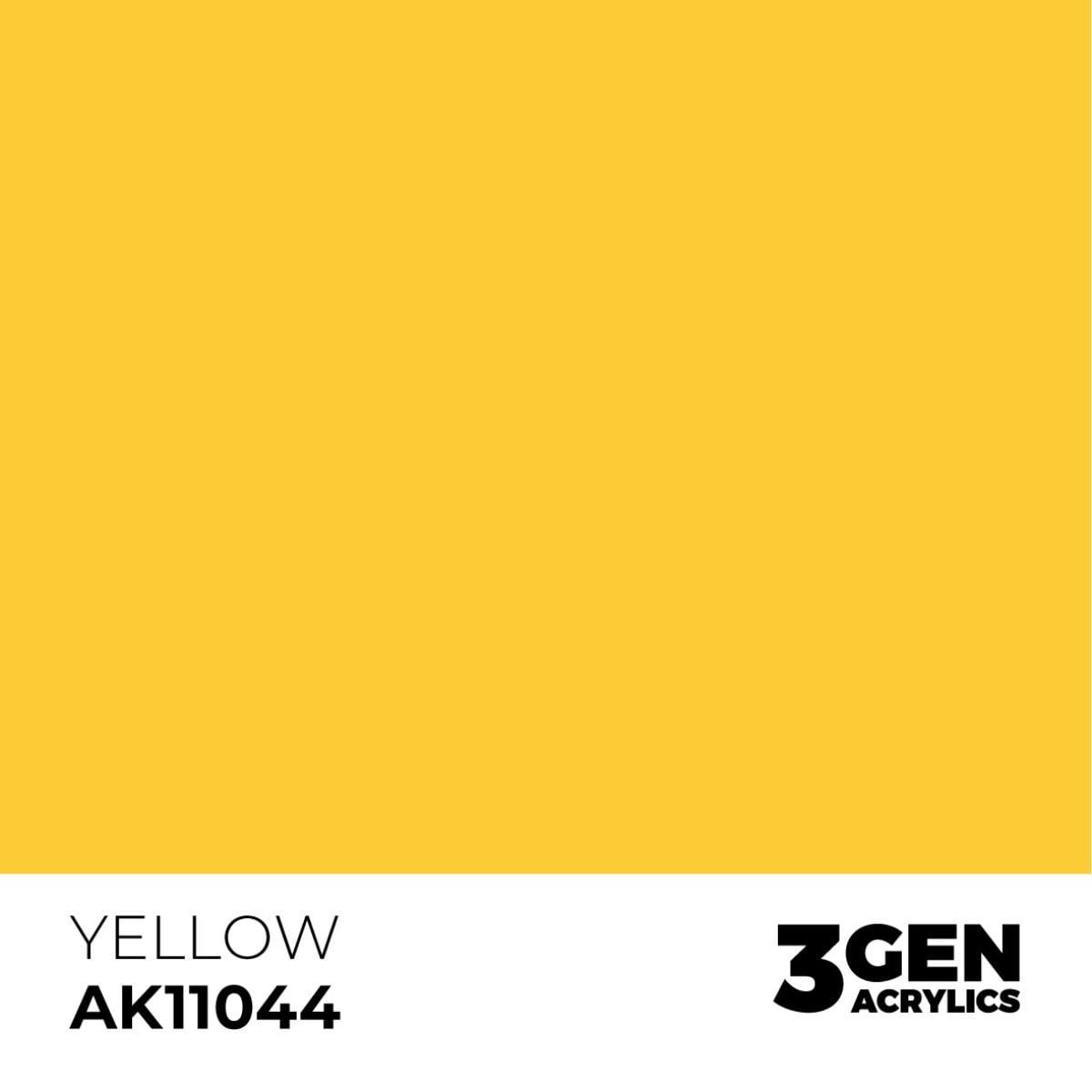 AK 11044 17 ml. Yellow, 3GEN Akrilik Model Boyası