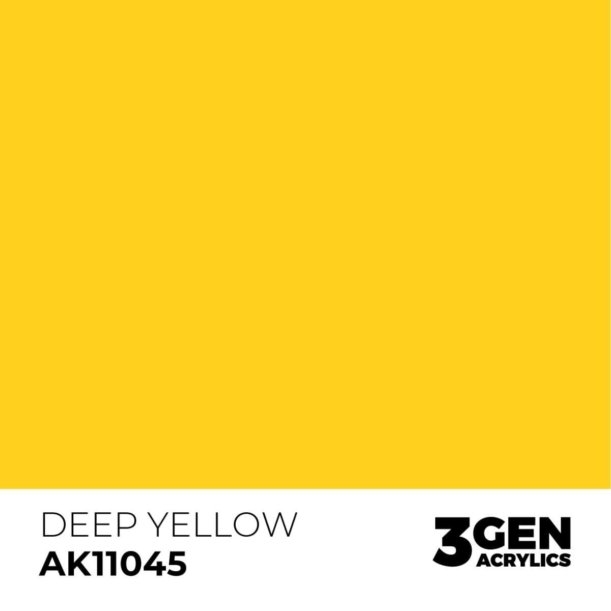 AK 11045 17 ml. Deep Yellow, 3GEN Akrilik Model Boyası