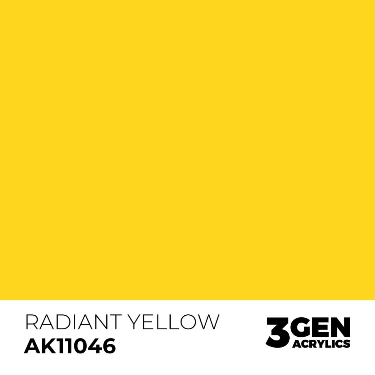 AK 11046 17 ml. Radiant Yellow, 3GEN Akrilik Model Boyası