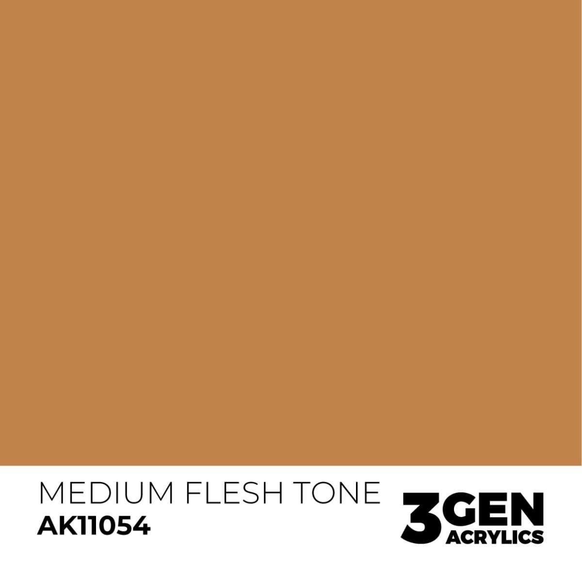 AK 11054 17 ml. Medium Flesh Tone, 3GEN Akrilik Model Boyası