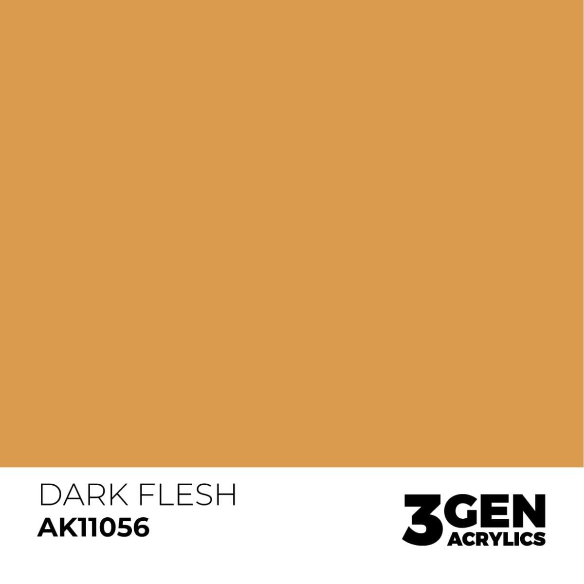 AK 11056 17 ml. Dark Flesh, 3GEN Akrilik Model Boyası