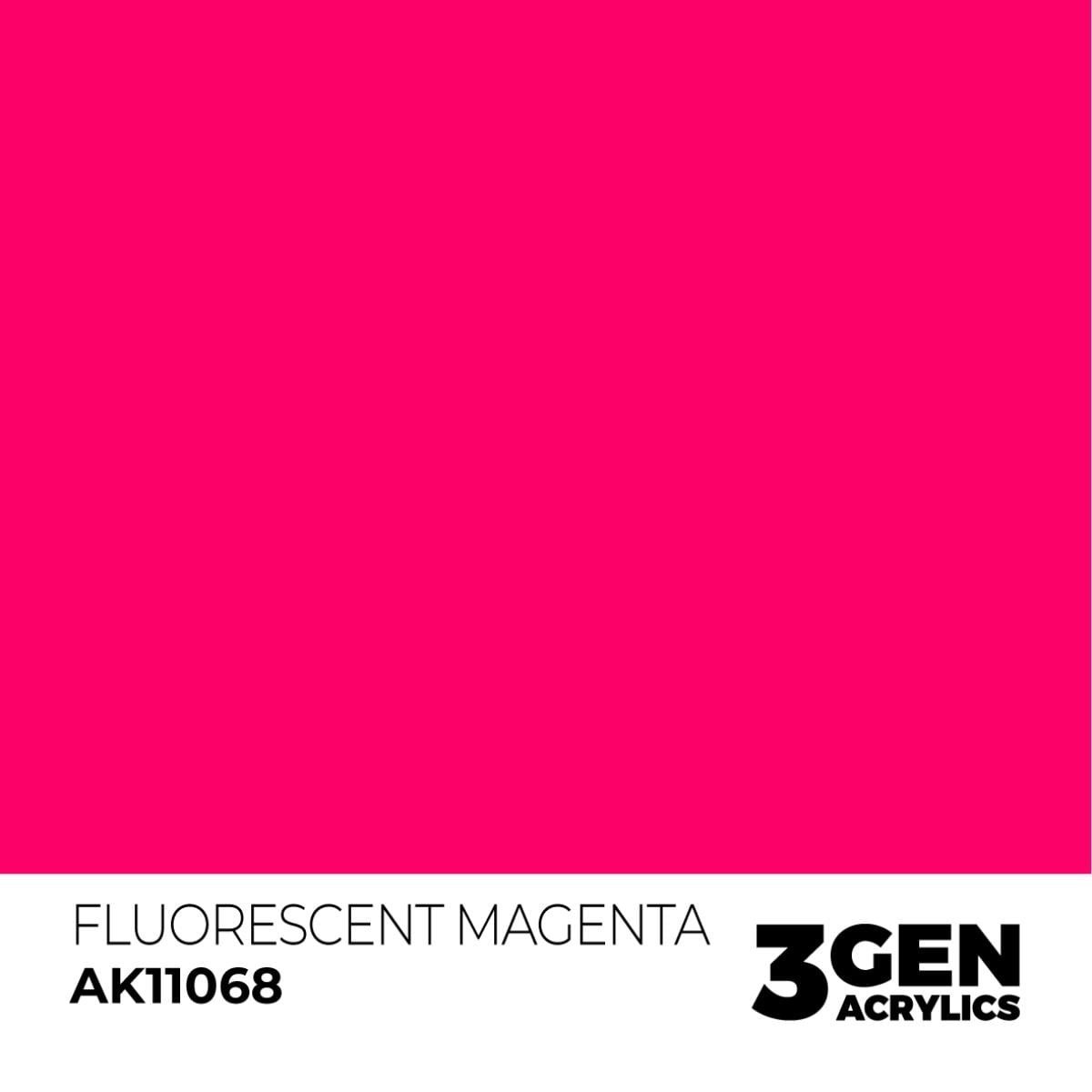 AK 11068 17 ml. Fluorescent Magenta, 3GEN Akrilik Model Boyası
