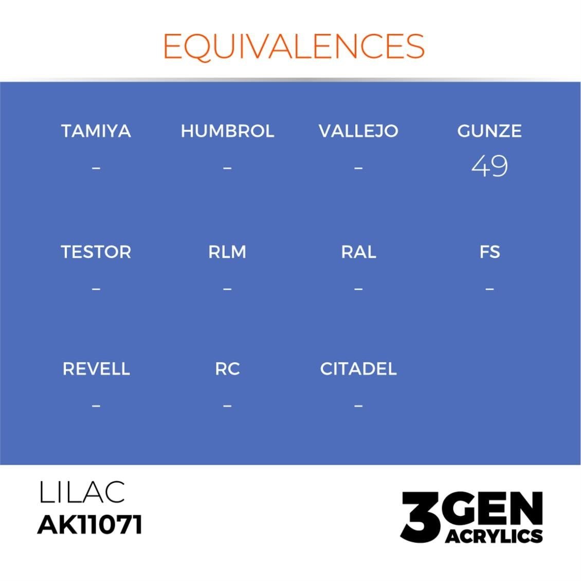 AK 11071 17 ml. Lilac, 3GEN Akrilik Model Boyası